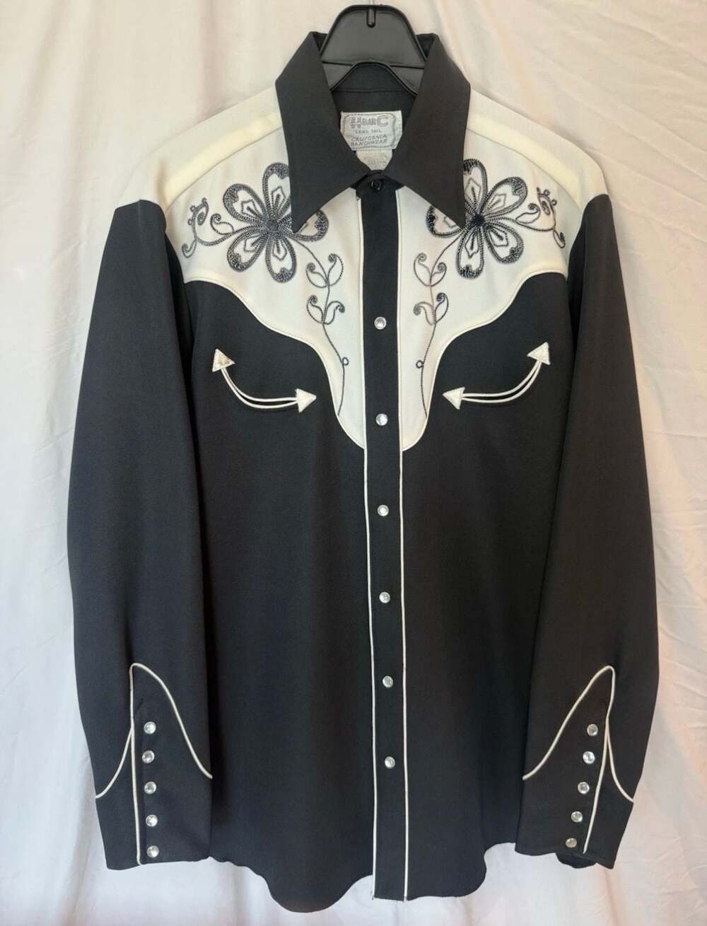 VTG 70'S H BAR C CALIFORNIA RANCHWEAR WESTERN SHIRT SIZE LARGE